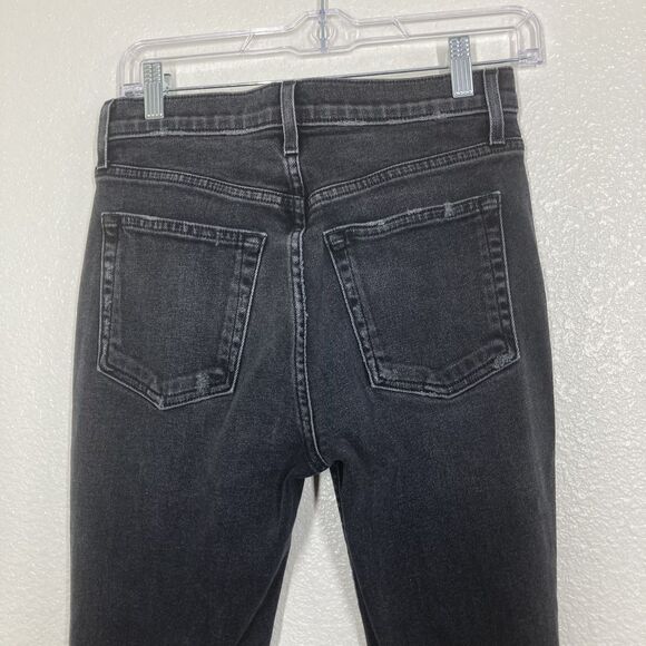 Cotton Citizen Jeans Womens 27 Black Distressed Skinny High Rise Frayed Hem USA - Picture 12 of 16